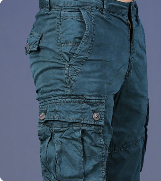 Men Pure Cotton Casual Cargo Pants
