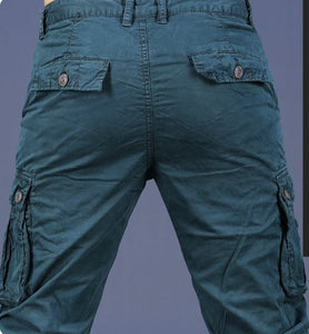 Men Pure Cotton Casual Cargo Pants