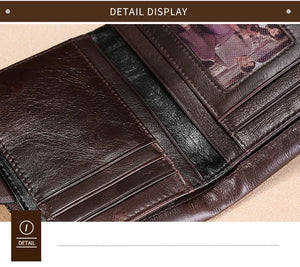 Men Vintage Genuine Leather Wallet