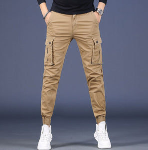 Men Pure Cotton Casual Cargo Pants