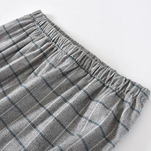 Men Retro Cotton Flannel Pyjamas Set