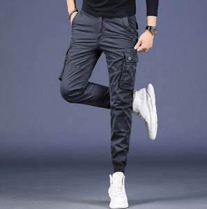 Men Pure Cotton Casual Cargo Pants