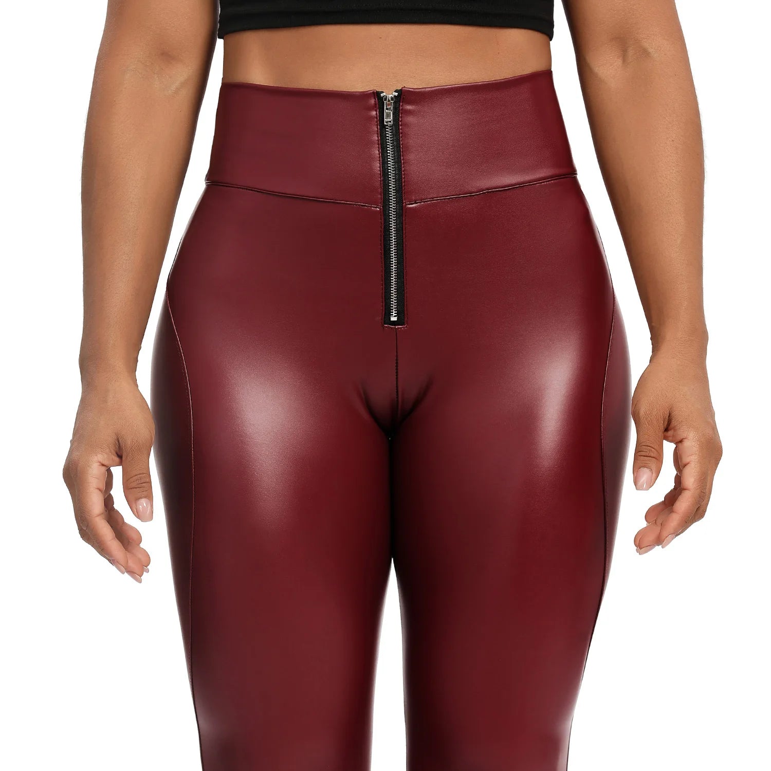 Women Stretch Slim Sport Leather Legging
