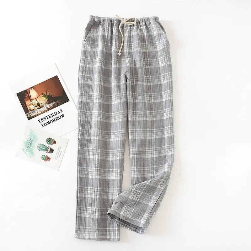 Women Plaid Cotton Pyjama Trousers