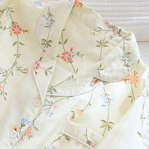 Women Floral Cotton Casual Pyjamas Set