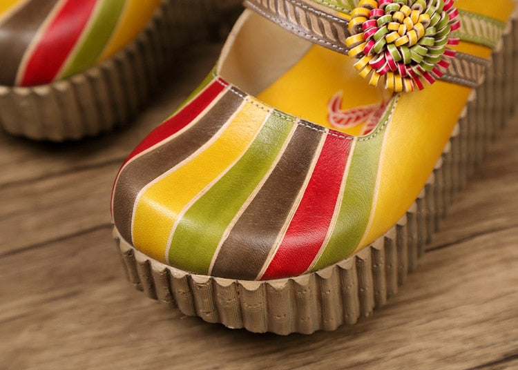 Women Handmade Genuine Leather Slippers