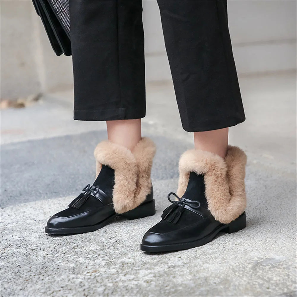Women Vintage Genuine Leather Ankle Boots