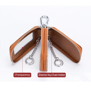 Vintage Genuine Leather Car Key Wallet