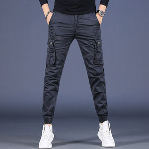 Men Pure Cotton Casual Cargo Pants