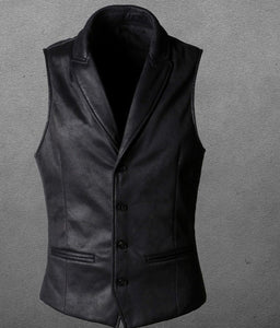 Men Suede Gothic Steampunk Victorian Waistcoat
