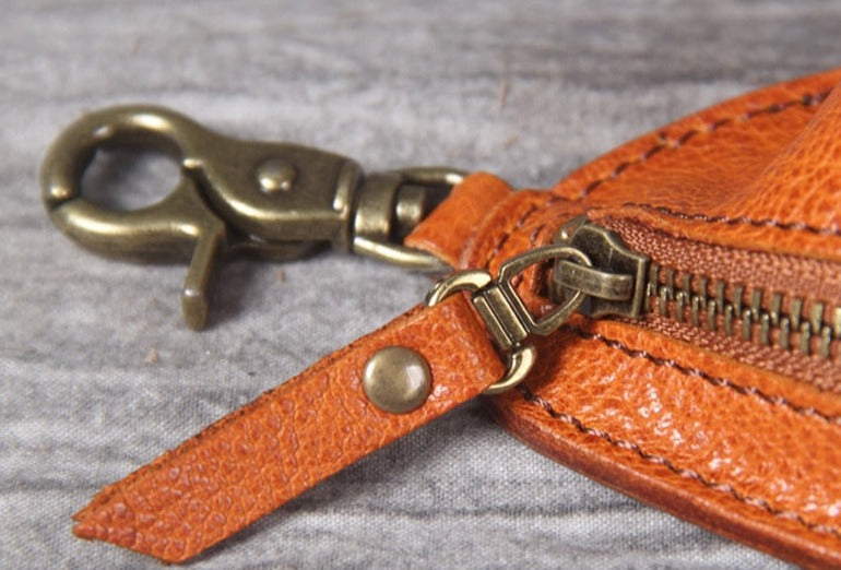 Retro Vintage Layer Cowhide Key Case Leather Coin Purse