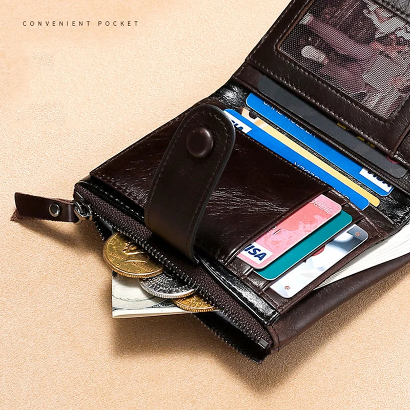 Men Vintage Genuine Leather Wallet