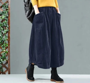 Women Vintage Corduroy Skirt