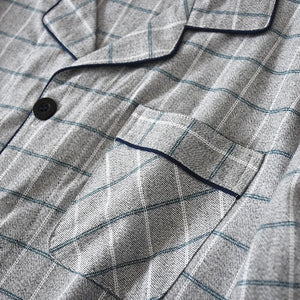 Men Retro Cotton Flannel Pyjamas Set