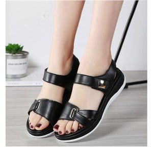 Women Genuine Leather Korean Soft Sandals