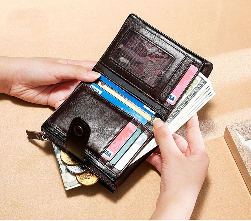 Men Vintage Genuine Leather Wallet