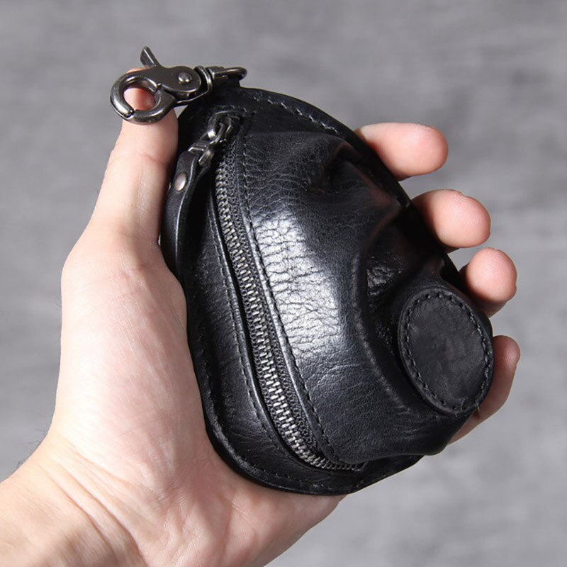 Retro Vintage Layer Cowhide Key Case Leather Coin Purse