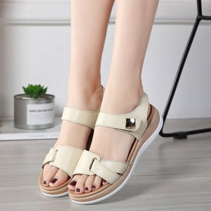 Women Genuine Leather Korean Soft Sandals