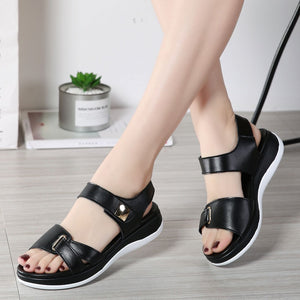 Women Genuine Leather Korean Soft Sandals