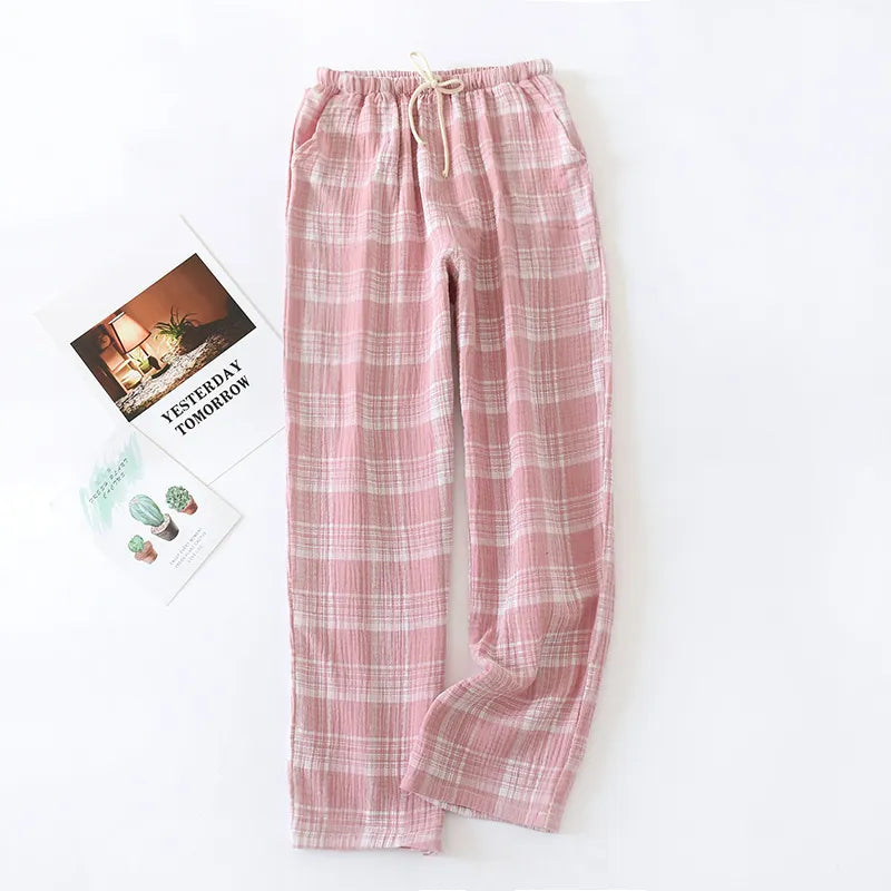 Women Plaid Cotton Pyjama Trousers
