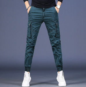 Men Pure Cotton Casual Cargo Pants