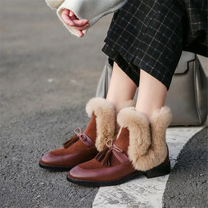 Women Vintage Genuine Leather Ankle Boots