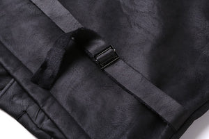 Men Suede Gothic Steampunk Victorian Waistcoat