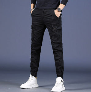 Men Pure Cotton Casual Cargo Pants