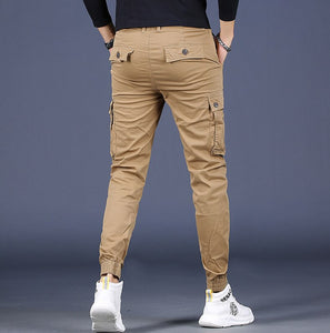 Men Pure Cotton Casual Cargo Pants