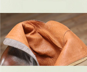 Women Retro Genuine Leather Ankle Boots
