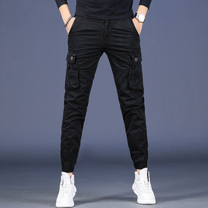 Men Pure Cotton Casual Cargo Pants