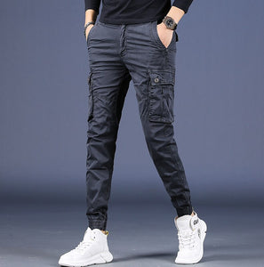 Men Pure Cotton Casual Cargo Pants
