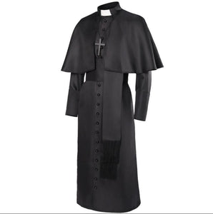 Medieval Priest Costume Robe Clergy Cassock