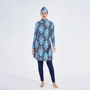 Women Hijab Modest Burkini 3 Pcs Swimsuit
