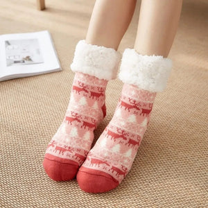 Women Christmas Winter Plush Soft Socks