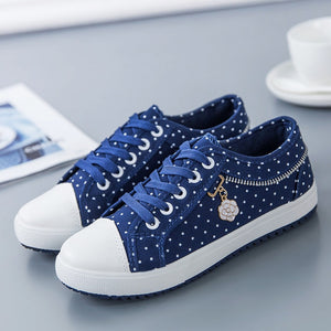 Women Casual Lace Canvas Hollow Shoes