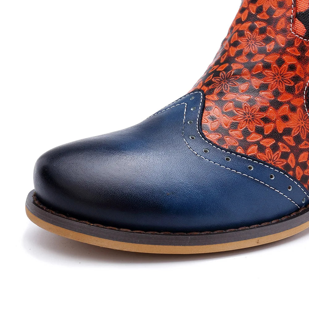 Women Bohemian Ankle Genuine Leather Retro Boots
