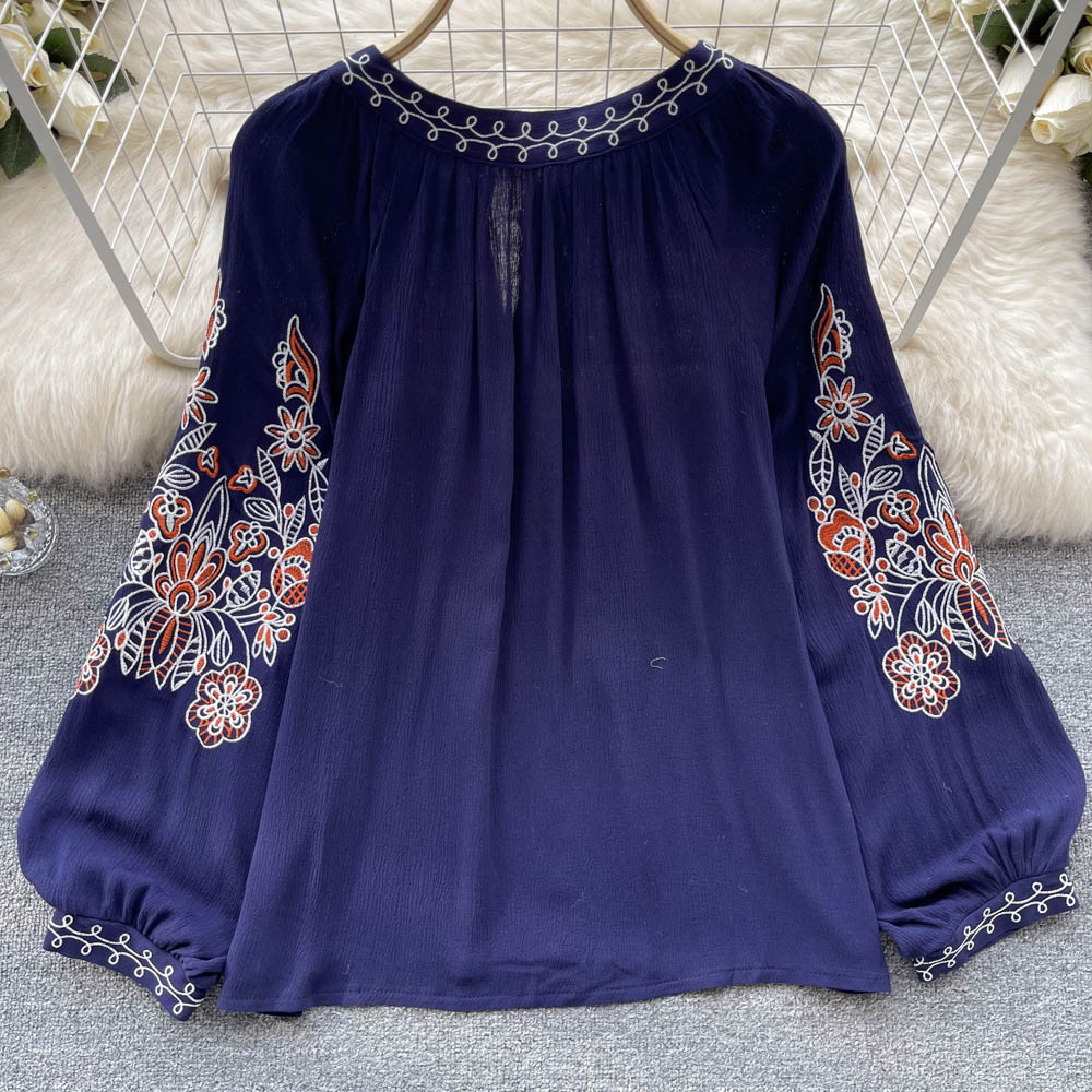 Women Embroidered French Chic Blouse