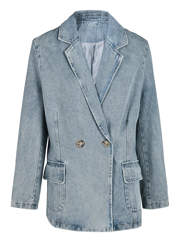 Women Vintage Casual Denim Jacket