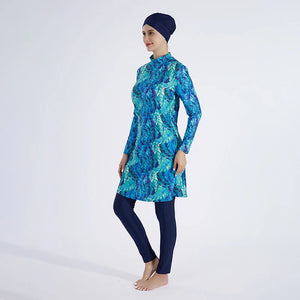 Women Hijab Modest Burkini 3 Pcs Swimsuit
