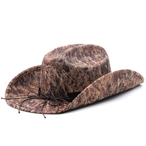 Unisex Vintage Leather Western Cowboy Hats