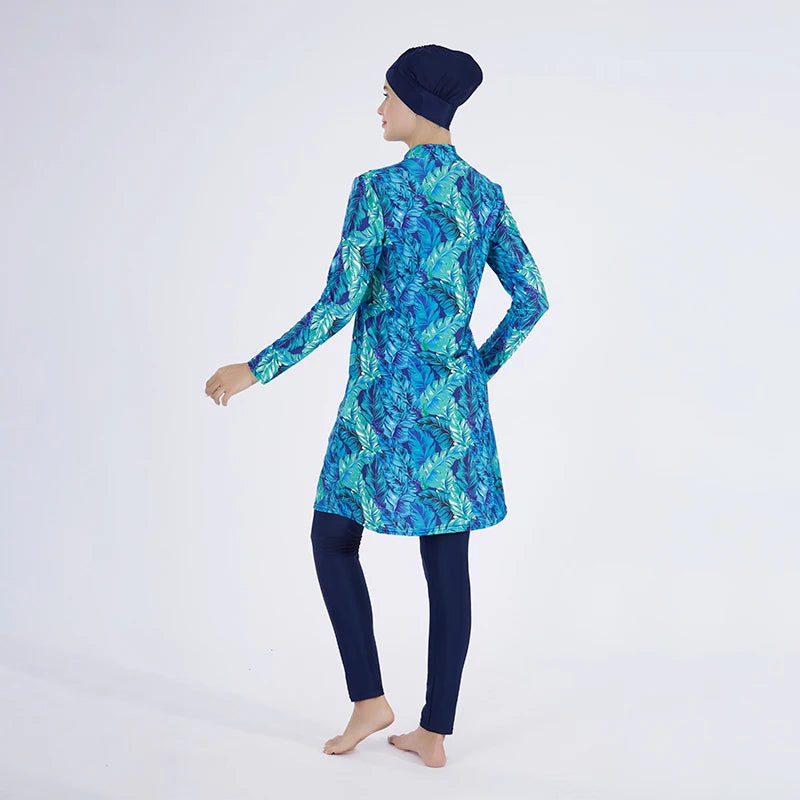 Women Hijab Modest Burkini 3 Pcs Swimsuit