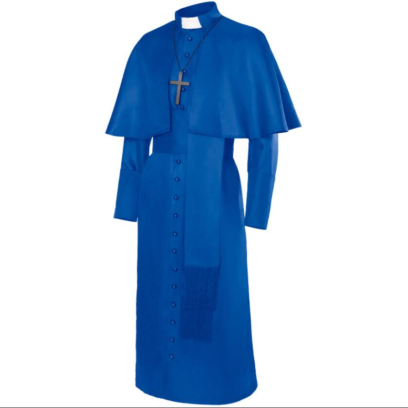 Medieval Priest Costume Robe Clergy Cassock