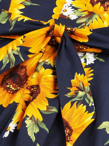 Women Floral A Line Vintage Cotton Dress