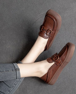Women Genuine Leather Casual Moccasins Soft Shoes