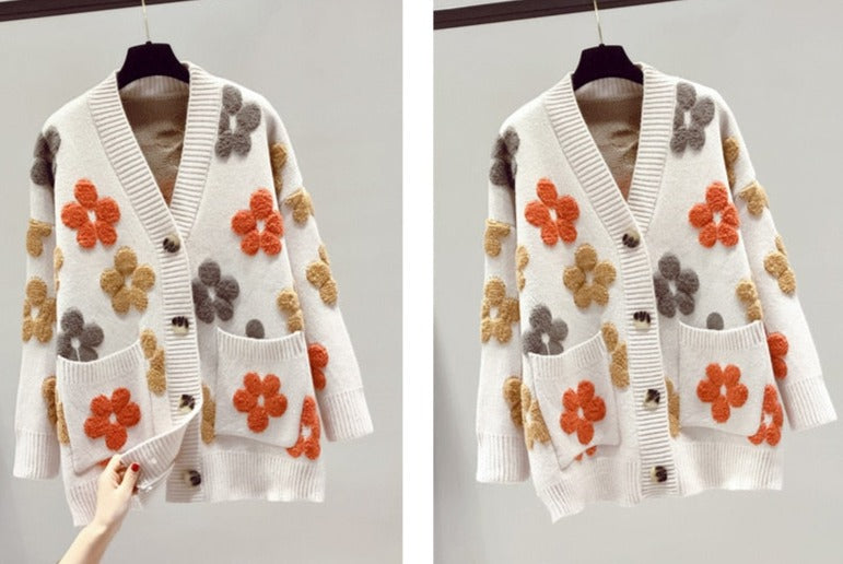 Women Knitted Loose Sweater Cardigan
