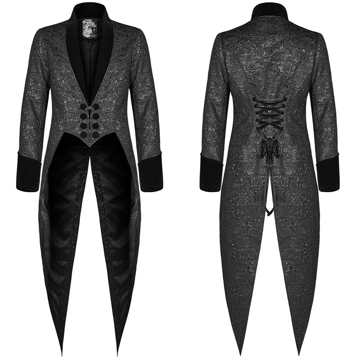 Men Punk Rave Gothic Tailcoat Jacket