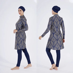 Women Hijab Modest Burkini 3 Pcs Swimsuit