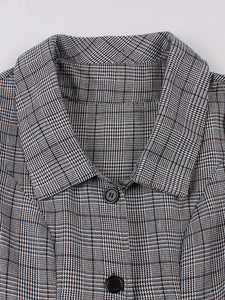 Women Vintage Half Sleeve Pocket Swing Dress