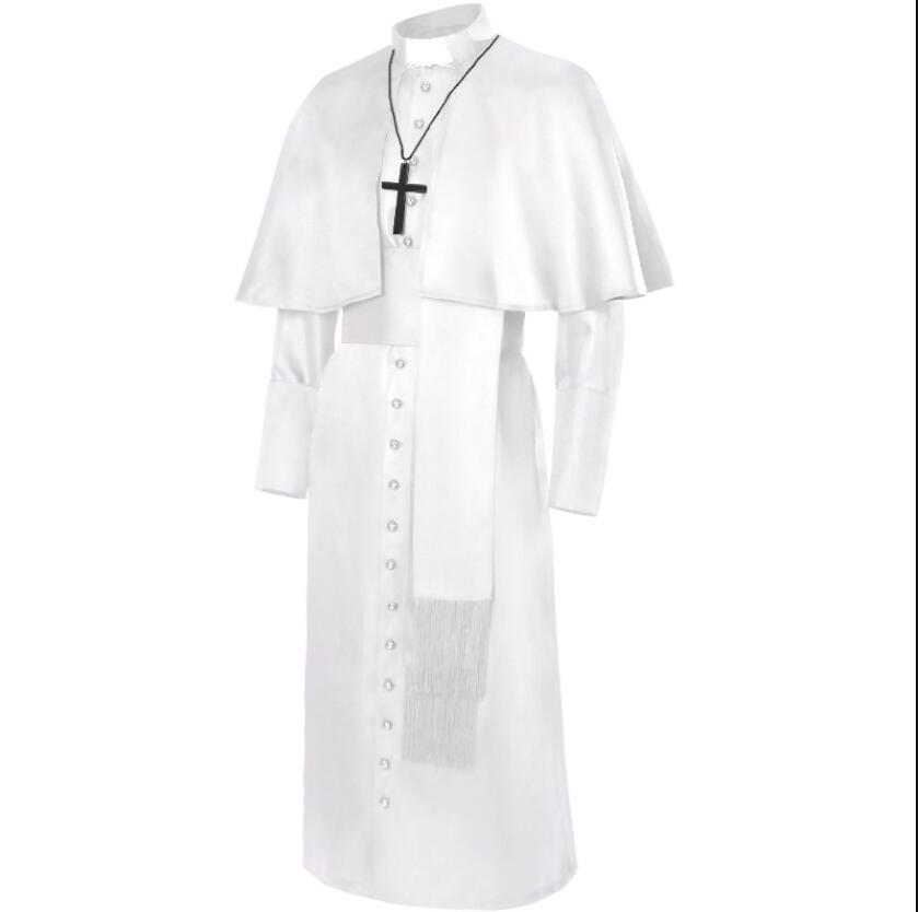 Medieval Priest Costume Robe Clergy Cassock